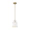 Z-Lite Z-Studio 1 Light Mini Pendant, Matte White & Heritage Brass 726MP-MW+HBR - alternate 1